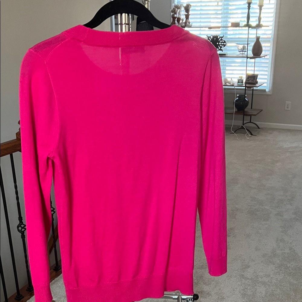 J. Crew Vibrant Pink Crew Neck Sweater - Picture 4 of 4
